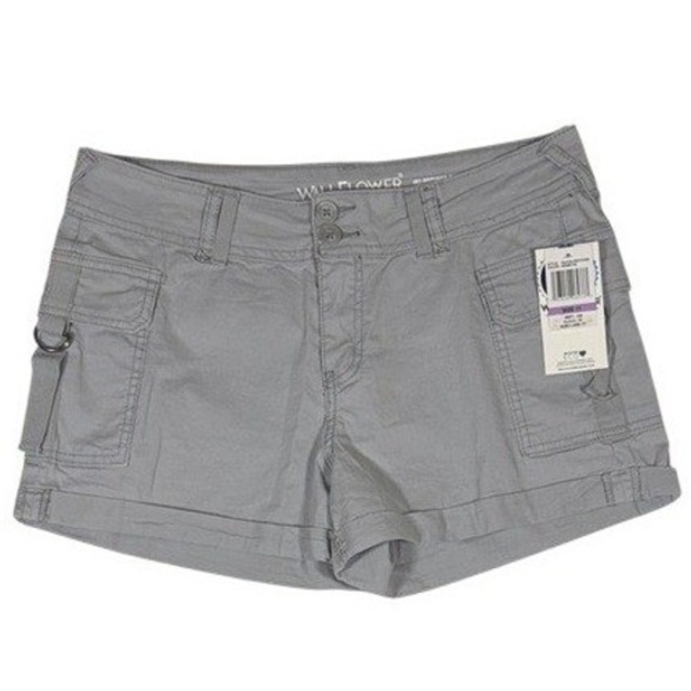 WallFlower Shorts Womens 11 Luscious Curvy Fit‎ Morning Fog Cargo NEW